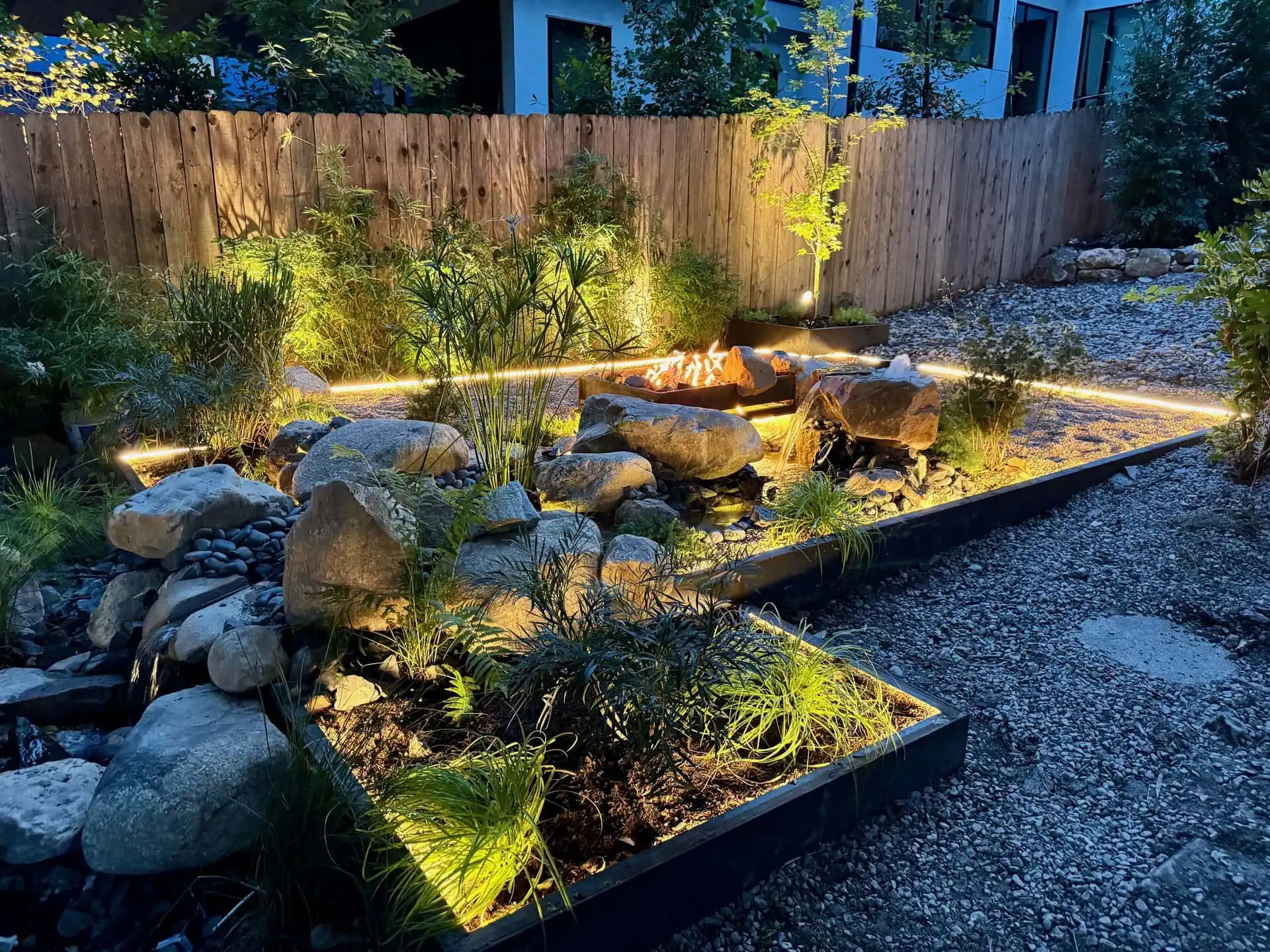 Golden hour outdoor living Austin