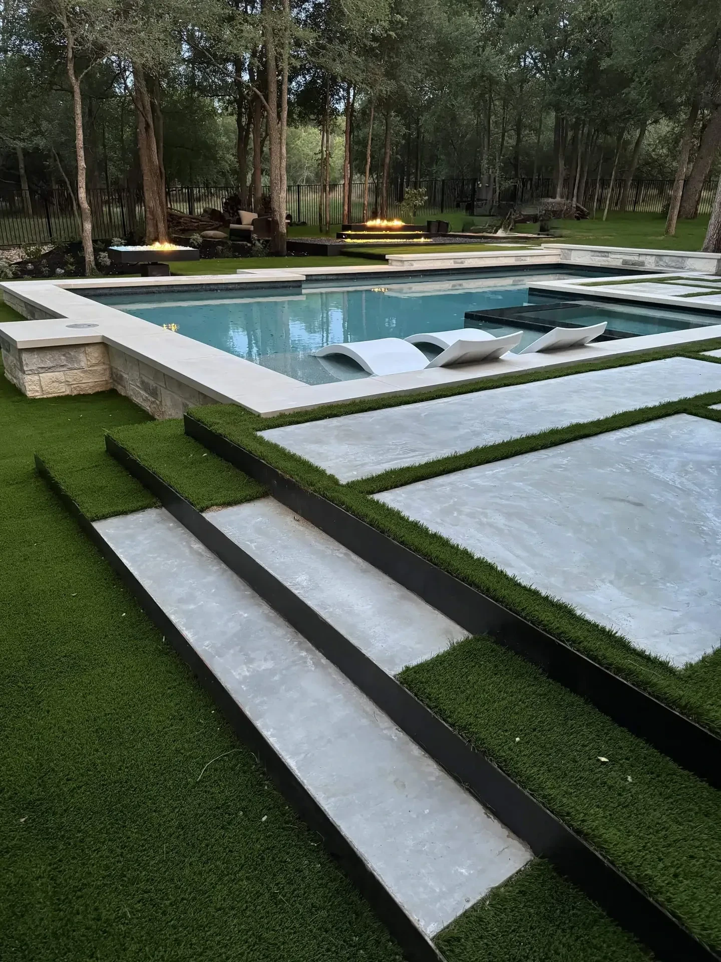 Tarrytown Glow — 420 lf 24V FCOB continuous landscape lighting, ESP32 WLED control, COB uplights, diffused steel light boxes — Tarrytown Austin TX